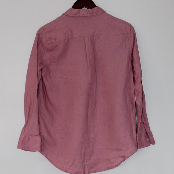 Quince 100% European Linen Button Down Shirt Dusty Rose Pink Small - Picture 4 of 6